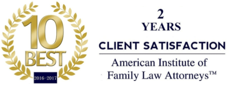 10 Best in Client Satisfaction 2 Years by American Institute of Family Law Attorneys